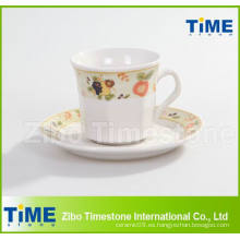 Taza de la porcelana 200CC y platillo / taza de café con el platillo (91006-001)